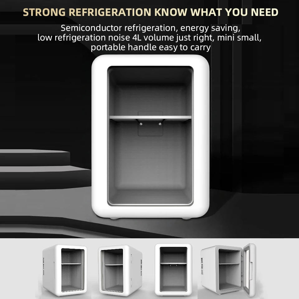 4-Liter CAR/HOME - MINI BEAUTY REFRIGERATOR W/COOLING & HEAT