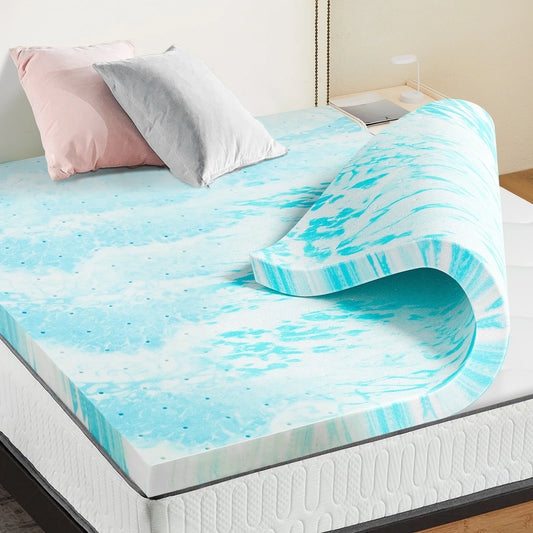 2-3in - SOFT COOLING GEL MEMORY FOAM FULL SIZE MATTRESS TOPPER