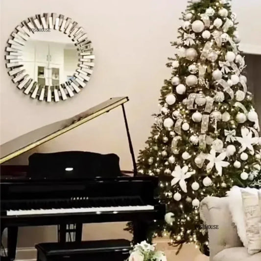 Vintage Decorative Wall Mirror Round Large Wall Mirrors Aesthetic Wall Hanging Decorative Mirrors Bathroom Decoration