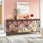2-Tier, 70.86in - MODERN MID-CENTURY NARROW ACCENT CONSOLE TABLES