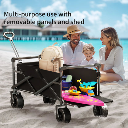 DOUBLE LAYER PORTABLE ROTATING WHEEL CAMPING/UTILITY CART