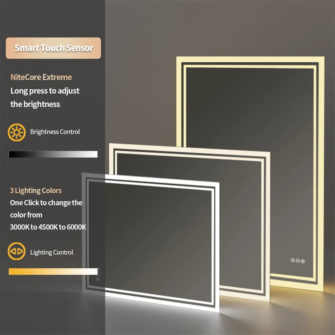 FRAMELESS LED ILLUMINATED BACKLIT BATHROOM MIRROR LED