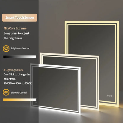 FRAMELESS LED ILLUMINATED BACKLIT BATHROOM MIRROR LED