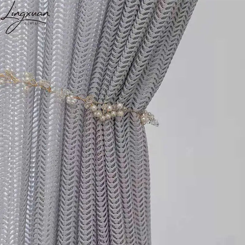 LUXURIOUS FISHBONE SHEER CURTAINS/DRAPES DECOR