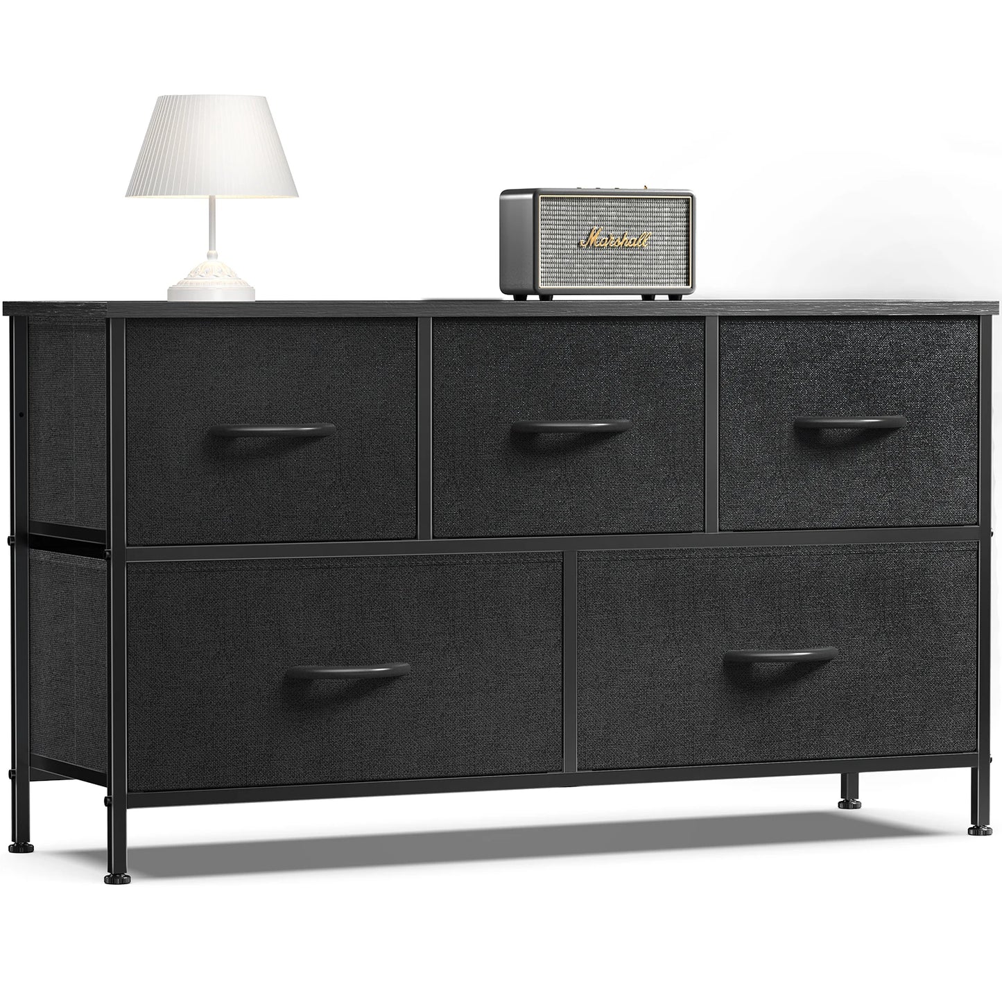 5-FABRIC DRAWERS DISPLAY WARDROBE W/STEEL FRAME STORAGE DRESSER