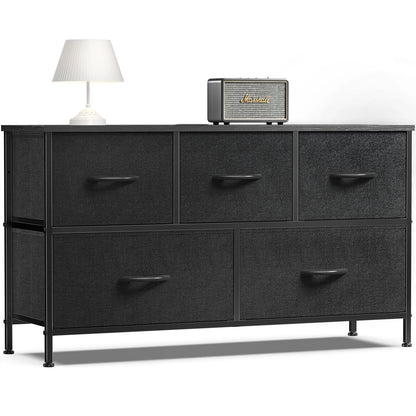 5-FABRIC DRAWERS DISPLAY WARDROBE W/STEEL FRAME STORAGE DRESSER