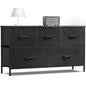 5-FABRIC DRAWERS DISPLAY WARDROBE W/STEEL FRAME STORAGE DRESSER