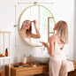 30in - LARGE ROUND TEMPERED GLASS FRAMED VANITY MIRROR