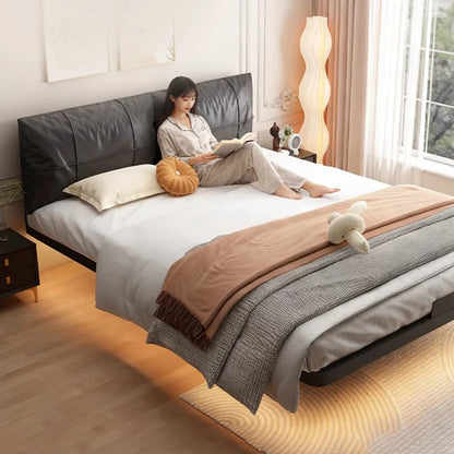 Modern Luxury Floating Frame Bed Design Furniture