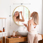 30in - LARGE ROUND TEMPERED GLASS FRAMED VANITY MIRROR