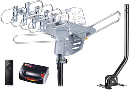 Amplified Outdoor TV Antenna W/360° Motorized Rotation