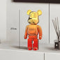 27cm - PAINTED GRAFFITI BEAR RESIN DESKTOP STATUE/ORNAMENTS