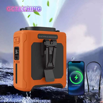 10,000mAh - PORTABLE WAIST CLIP COOLING FAN W/POWER BANK