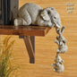 3pcs/Set - CUTE ELEPHANT HOLDING BABIES RESIN CRAFT FIGURINES