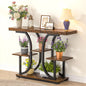 42.5", 5-Tier - RUSTIC CONSOLE ACCENT TABLE W/STORAGE SHELF