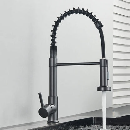 Stainless Steel Spring Brushed Kitchen Sink Faucet