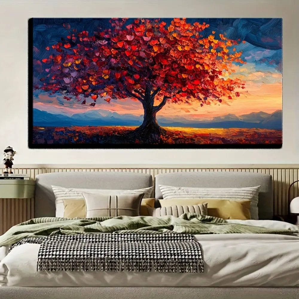 1.5in THICK WOODEN FRAMED LARGE TREE OF LIFE