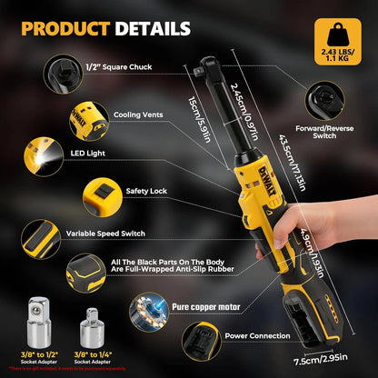 DEWALT DCF515 - Extendable Compact Variable Speed Brushless Ratchet Wrench