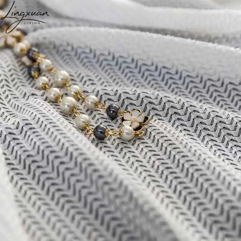 LUXURIOUS FISHBONE SHEER CURTAINS/DRAPES DECOR
