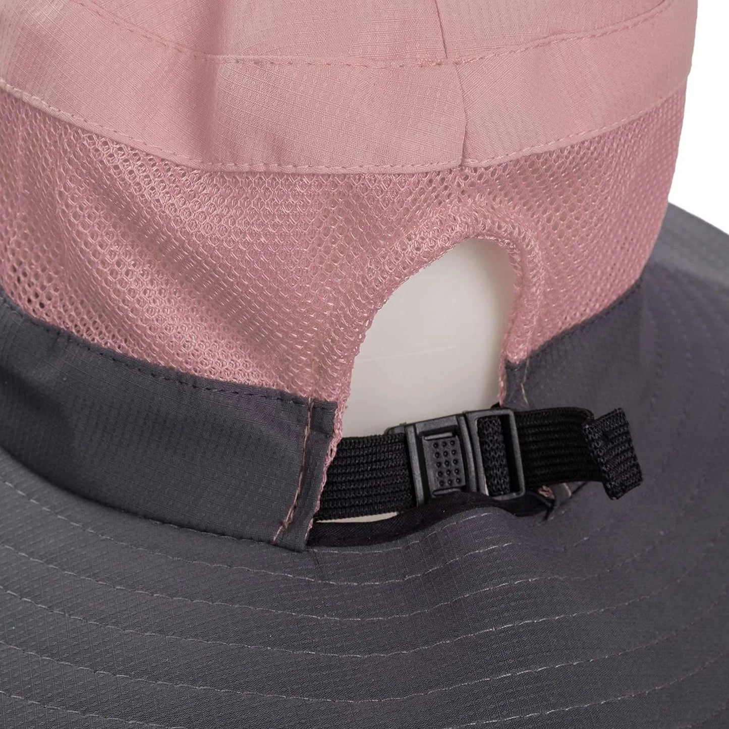 UV PROTECTION PONYTAIL SUN BUCKET HAT