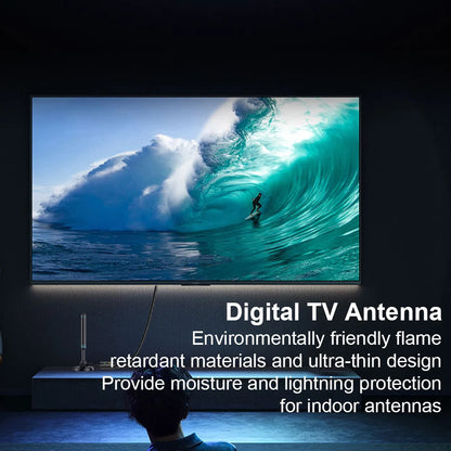 4K/1080P, 480+ MILES - PORTABLE HD ANTENNA W/SIGNAL AMPLIFIER