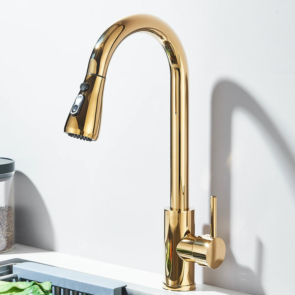 SINGLE-HANDLE BRUSHED NICKEL KITCHEN SINK FAUCET