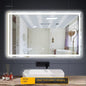 LED LIT - LUXURY WALL-MOUNTED TOUCH SCREEN BATHROOM MIRROR