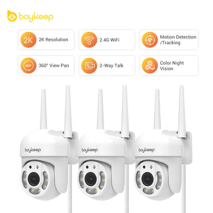 3MP, 2.4GHz, WiFi OUTDOOR SURVEILLANCE SYSTEM IP SMART MONITOR