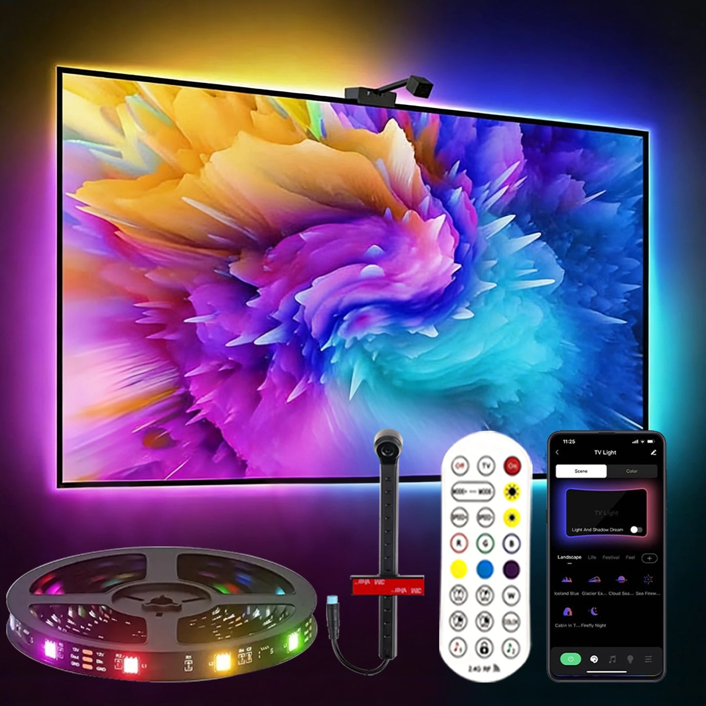 REMOTE CONTROL LED TV BACKLIGHT W/COLOR SENSOR