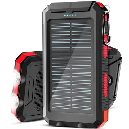 38800mAh LIGHTWEIGHT MOBILE SOLAR POWER BANK W/BUILT-IN CABLE