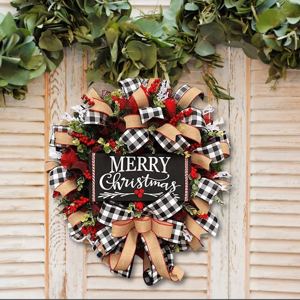 9.84in/14.96in/7.72in - CHRISTMAS HOLIDAY ART FRONT DOOR WREATHS