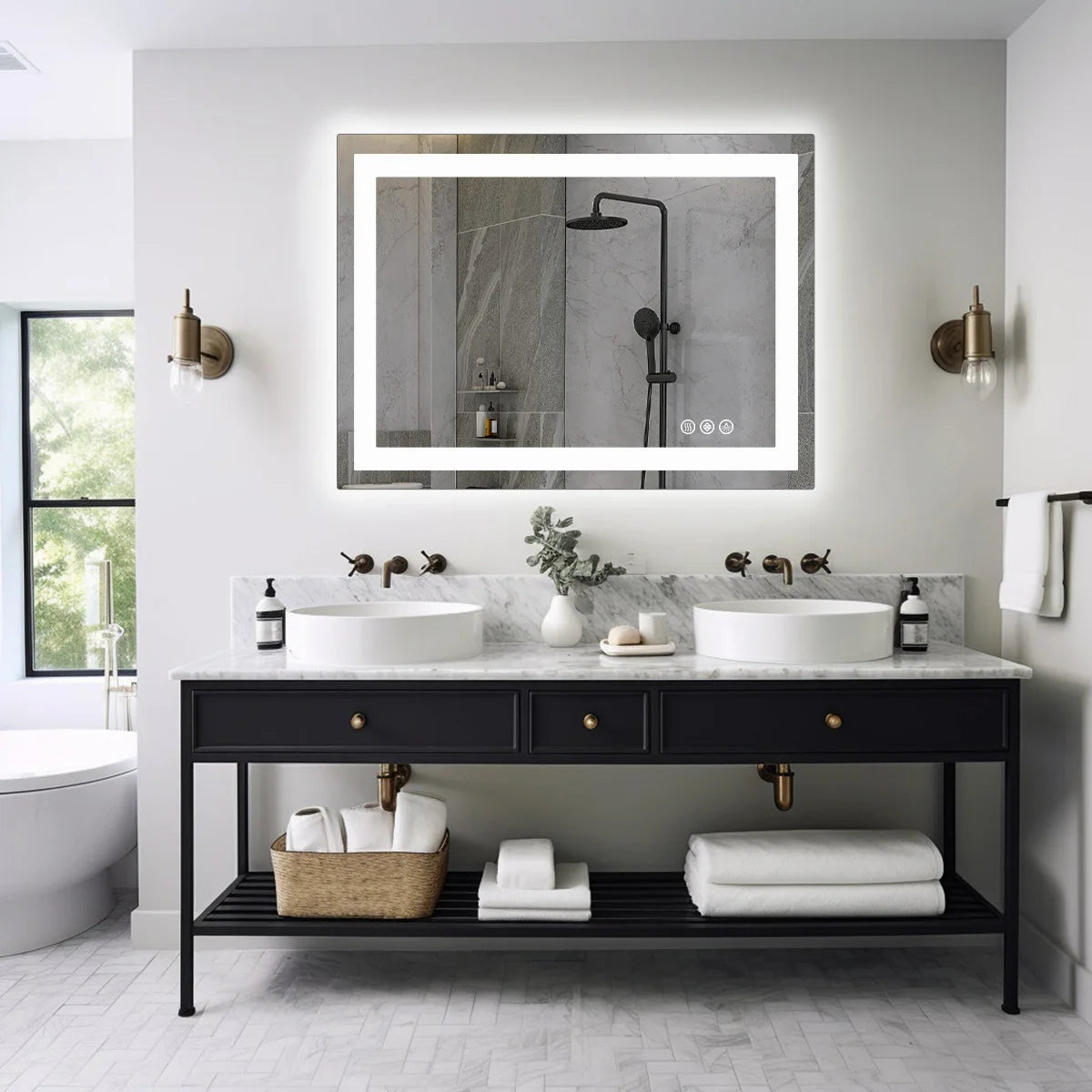 36in x  24in - LED FRONT & BACK LIT BATHROOM VANITY MIRROR