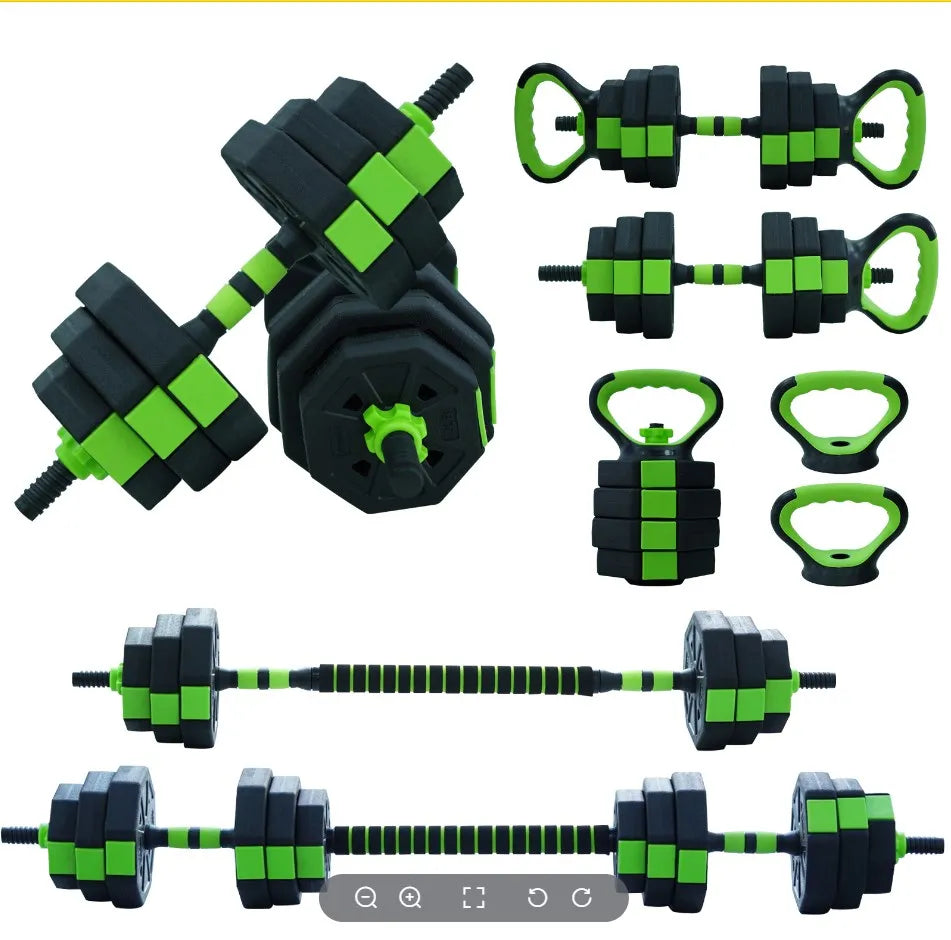4-IN-1 66lbs/88lbs - ADJUSTABLE WEIGHT KETTLEBELL SET BARBELL/PUSH-UP STAND