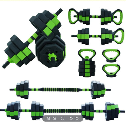 4-IN-1 66lbs/88lbs - ADJUSTABLE WEIGHT KETTLEBELL SET BARBELL/PUSH-UP STAND
