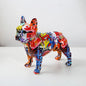 FRENCH BULLDOG, COLORFUL GRAFFITI DESKTOP DECORATION/ORNAMENT