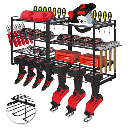 4-TIER - WALL MOUNTED POWER TOOL STORAGE ORGANIZER