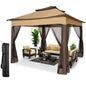11-Ft x 11-Ft - Pop-Up Gazebo One-Push Canopy Tent w/Mosquito Nettings 
10-Ft x 10-Ft Outdoor Canopy Shelter with Double Roof Ventilation