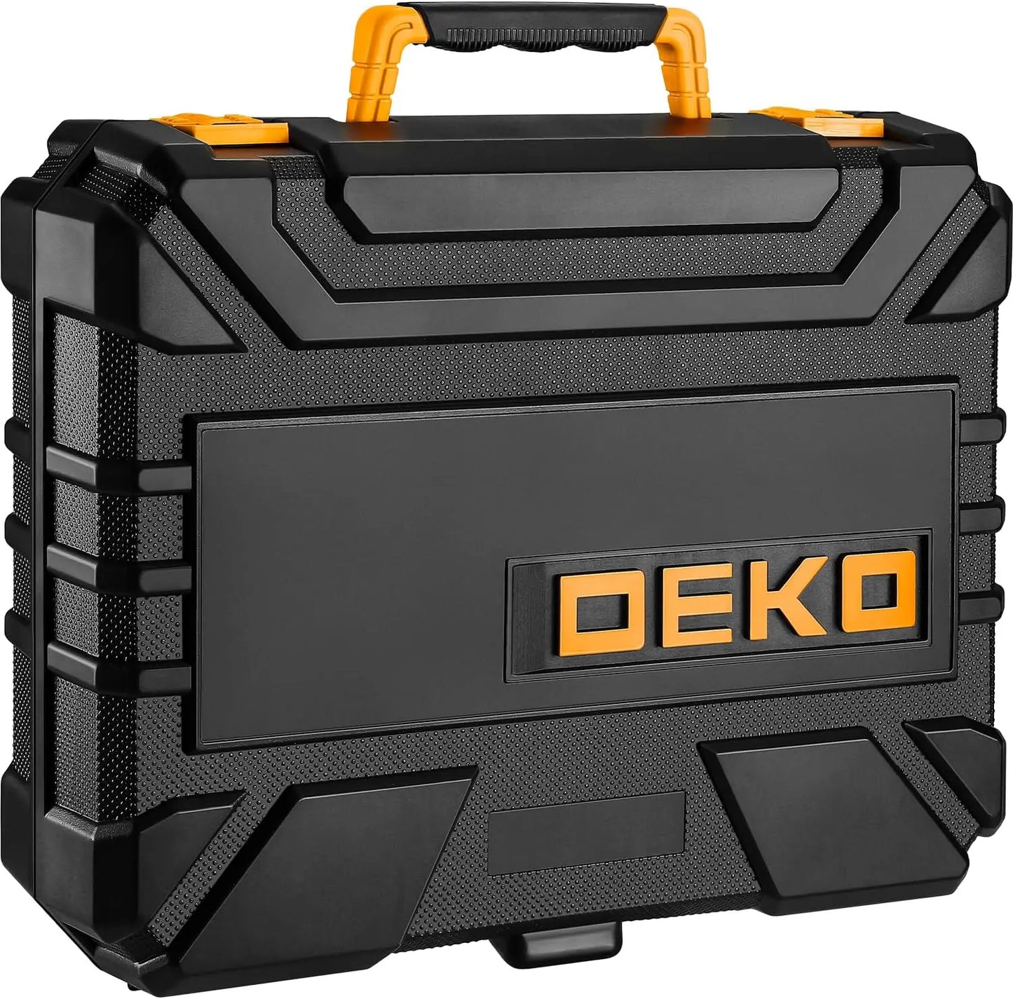 DEKO 126 Piece Power Tool Combo Kits with 8V Cordless Drill, 10MM 3/8'' Keyless Chuck, Professional Household Home Tool Kit Set