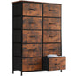 DRESSER/WARDROBE/BEDSIDE TABLE W/10-FABRIC DRAWERS
