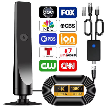 50-MILES - 4K HD DIGITAL TV ANTENNA WITH AMPLIFIER BOOSTER