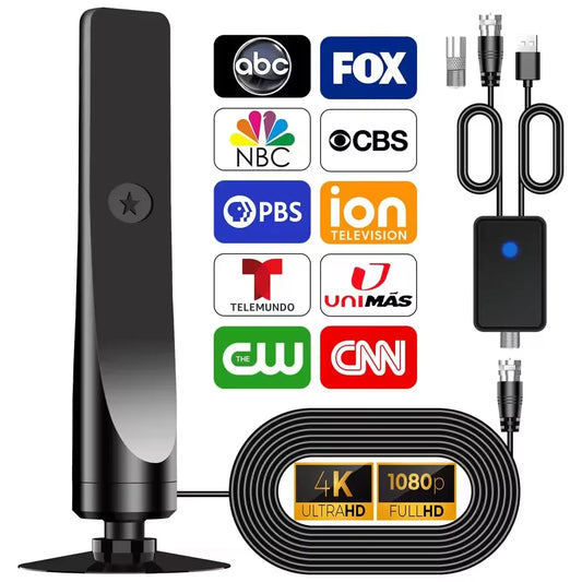 50-MILES - 4K HD DIGITAL TV ANTENNA WITH AMPLIFIER BOOSTER