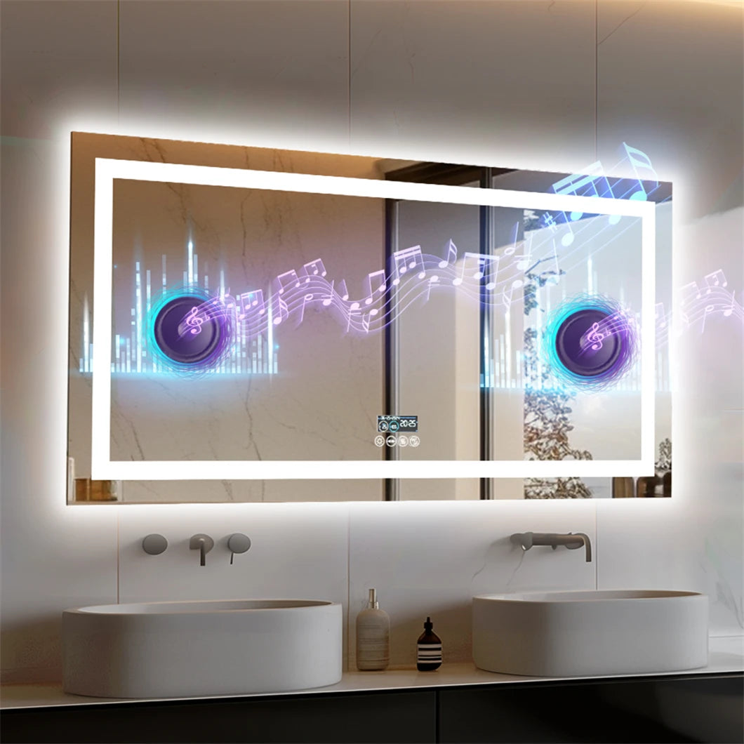 SMART LED XXL BATHROOM VANITY MIRROR W/BLUETOOTH