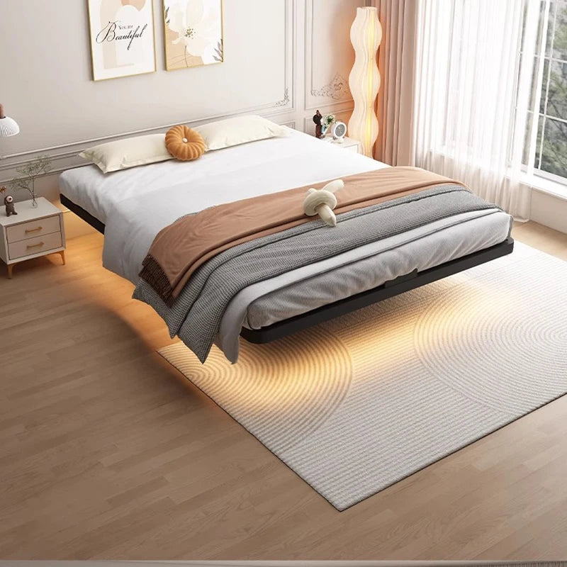 Modern Luxury Floating Frame Bed Design Furniture
