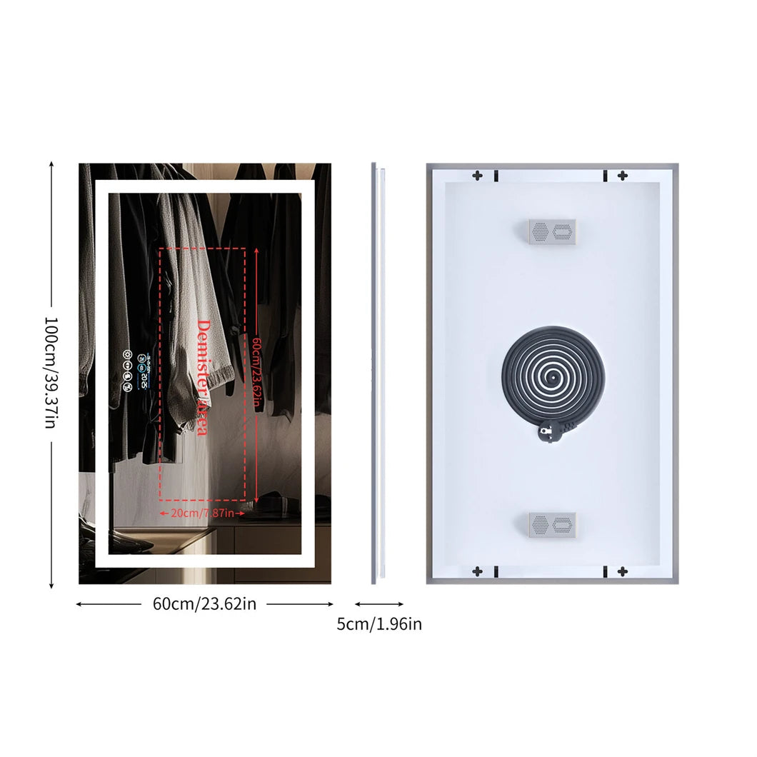 SMART LED XXL BATHROOM VANITY MIRROR W/BLUETOOTH