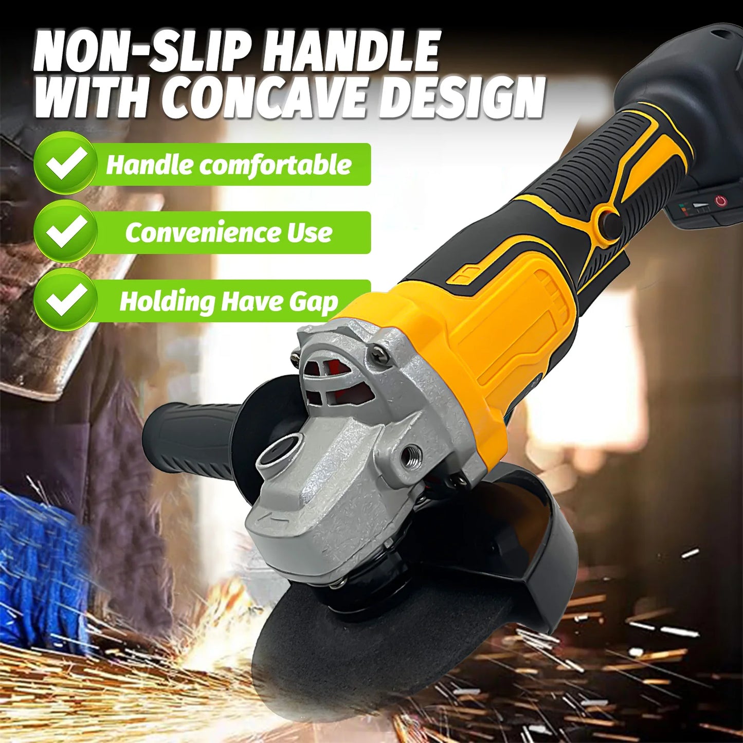 20V, 11,000 RPM -  RECHARGEABLE BATTERY OPERATED BRUSHLESS MOTOR ANGLE GRINDER