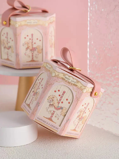 GIFT DISTRIBUTION BOX, CAROUSEL HORSES CANDY BO
