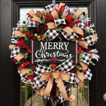 9.84in/14.96in/7.72in - CHRISTMAS HOLIDAY ART FRONT DOOR WREATHS
