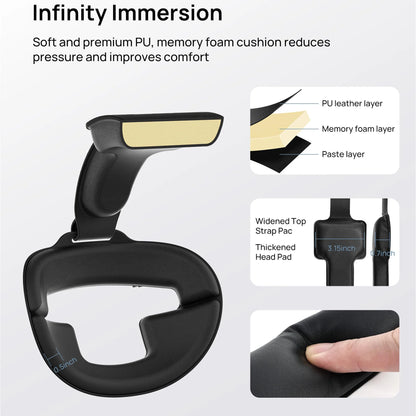 10000MAH - HEAD STRAP COMPATIBLE W/META QUEST 3S VR ACCESSORIES
