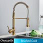 Stainless Steel Spring Brushed Kitchen Sink Faucet