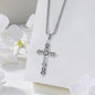 JESUS CROSS NECKLACE 925 STERLING SILVER PROTECTION AMULET